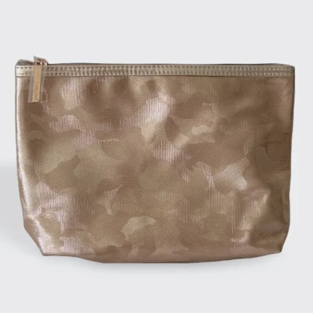 Lancome Rose Gold Print Makeup Cosmetic Bag/Travel Case